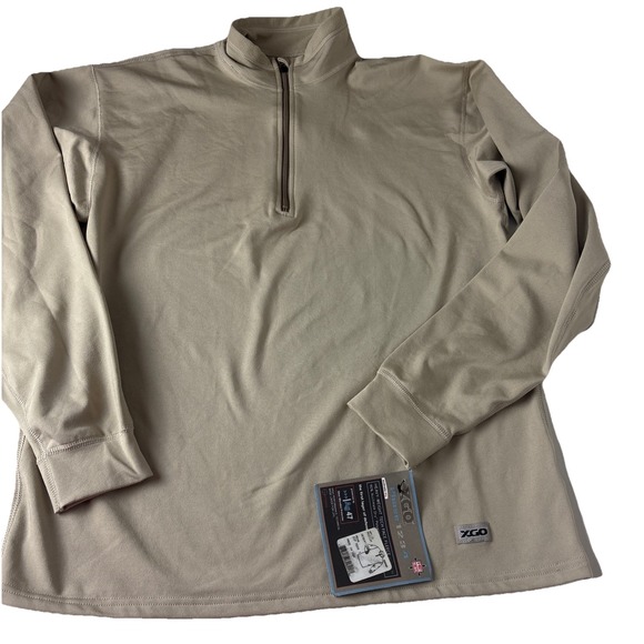 XGO Heavy weight tech face Long Sleeve 1/4 Zip Fleece Lined Shirt Size Mens M - Picture 1 of 11